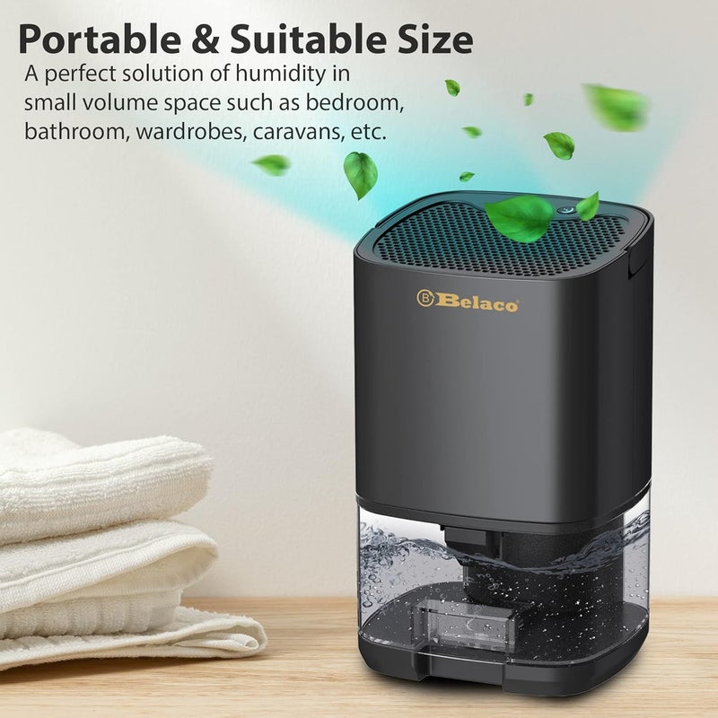 Belaco Dehumidifier 1000ml Portable Air Dehumidifier for Damp, Mould, Moisture in Home, Bedroom, Kitchen, Caravan, Office, Garage, Basement, Bathroom, Wardrobe - Image 4