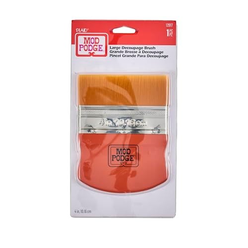 Mod Podge Brush Applicator 4-Inch, 12917 Gold Taklon, 1 Pack - Image 1