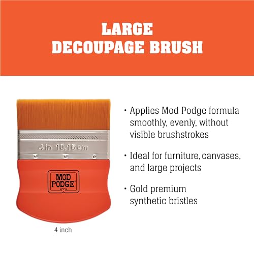 Mod Podge Brush Applicator 4-Inch, 12917 Gold Taklon, 1 Pack - Image 3
