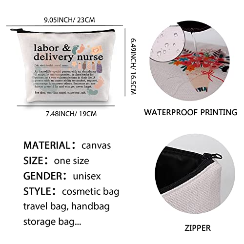 XYANFA L&D Nurse Makeup Bag Labor And Delivery Nurse Cosmetic Bag L&D Nurse Gift Lifeline Gift Nicu Nurses Week Gift (labor & delivery nurse noun) - Image 2
