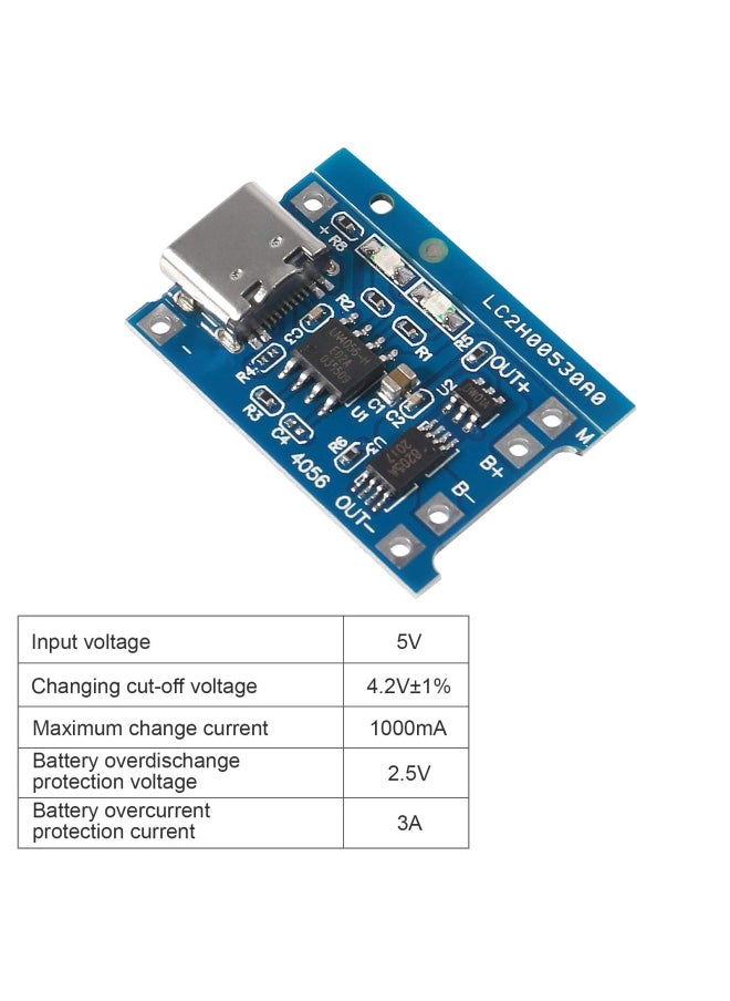 Atnsinc - 15 Pieces S 5V 1A Tp4056 Charging Module Type C Usb 18650 Lithium Battery Charger Board With Protection Type C Usb - Image 1