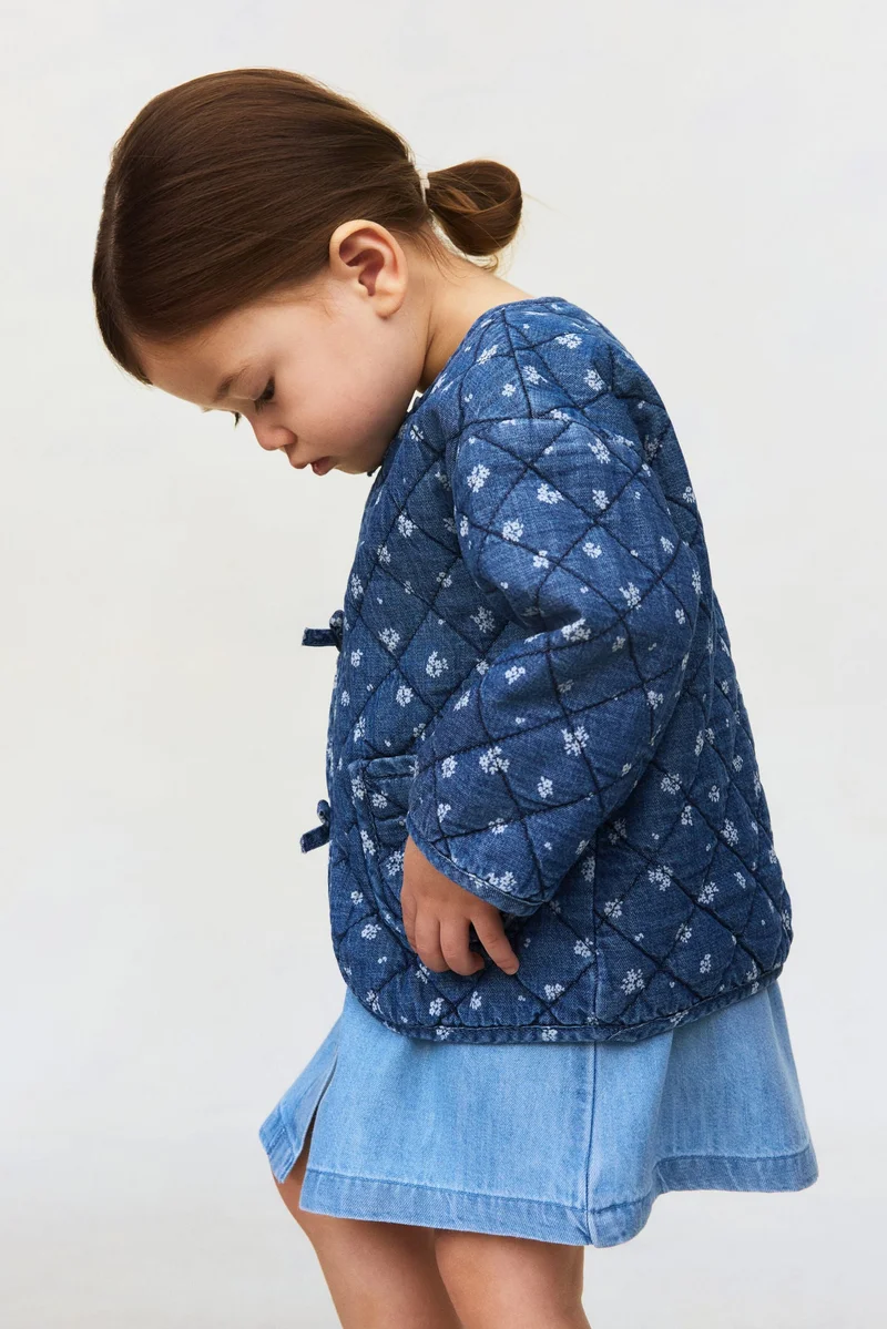 اتش اند ام جاكيت من الدنيم المبطّن