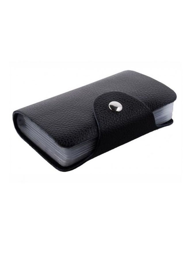 Leather Card And ID Case Black - Image 1