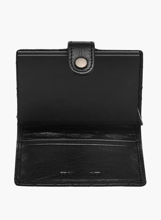 DUCHINI Black Men Bi-Fold Leather Automatic Card Holder for Men | Best Price UAE