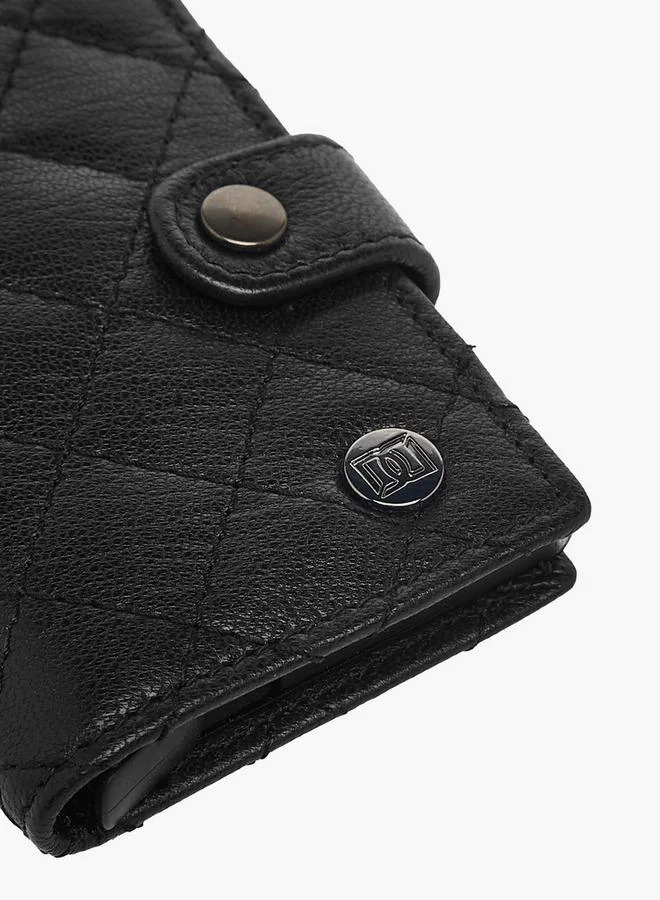 DUCHINI Black Men Bi-Fold Leather Automatic Card Holder for Men | Best Price UAE