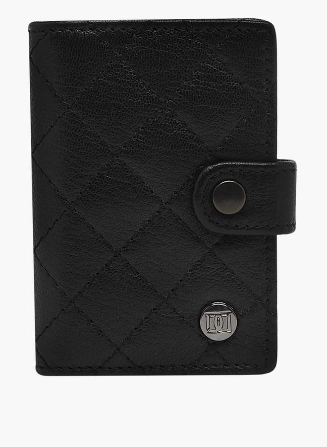 DUCHINI Men Bi-Fold Leather Automatic Card Holder
