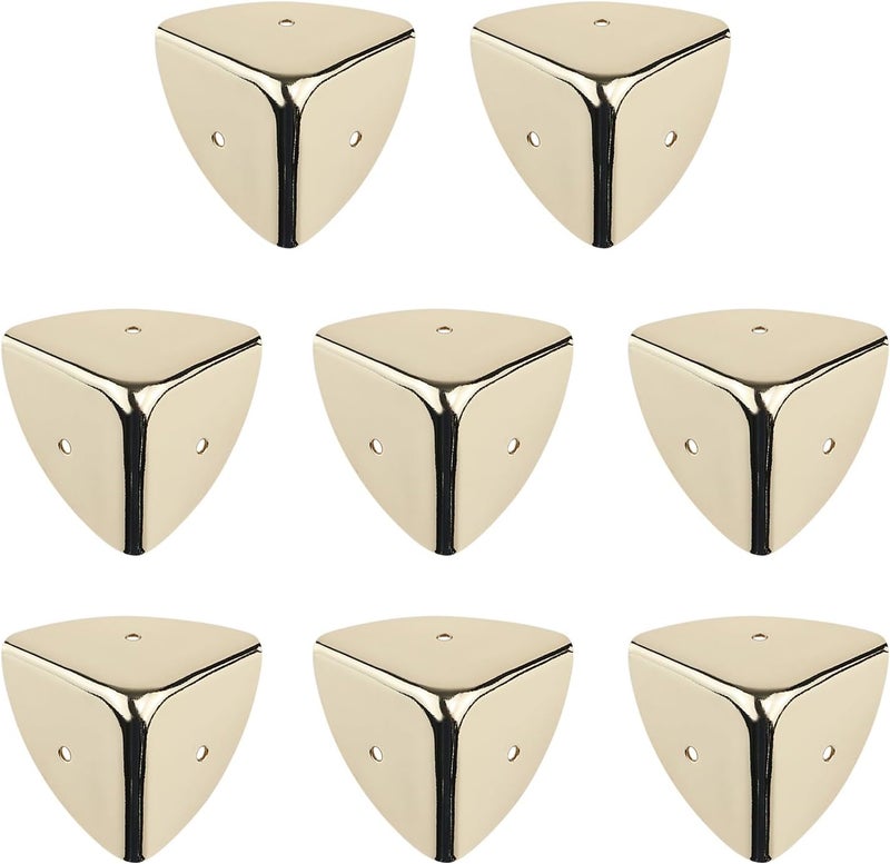 Dnyta 8 Pcs Metal Box Corner Protectors 15x15x15 Gold Furniture Corner Guard Cabinet Decorative Corner Protectors Edge Guard - Image 1
