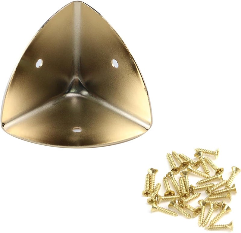 Dnyta 8 Pcs Metal Box Corner Protectors 15x15x15 Gold Furniture Corner Guard Cabinet Decorative Corner Protectors Edge Guard - Image 3