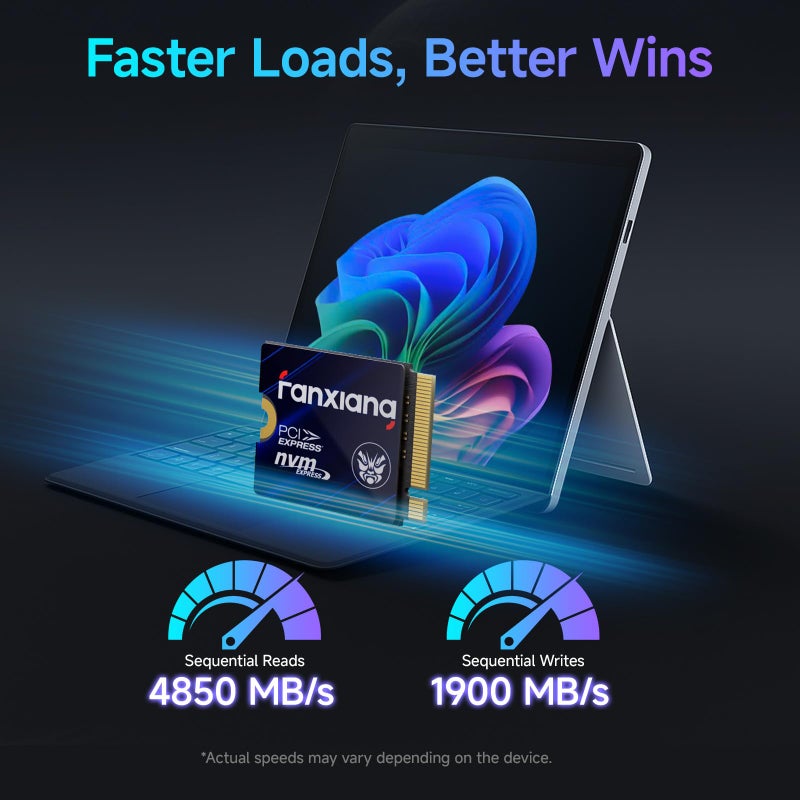 fanxiang فانشيانغ 500 جيجابايت M.2 2230 NVMe SSD، سرعة PCIe Gen 4x4 تصل إلى 4850 ميجابايت/ثانية، SSD 2230 متوافق مع ستيم ديك/ROG ألي/مايكروسوفت سيرفيس برو/أجهزة الكمبيوتر الصغيرة، S630 - Image 2