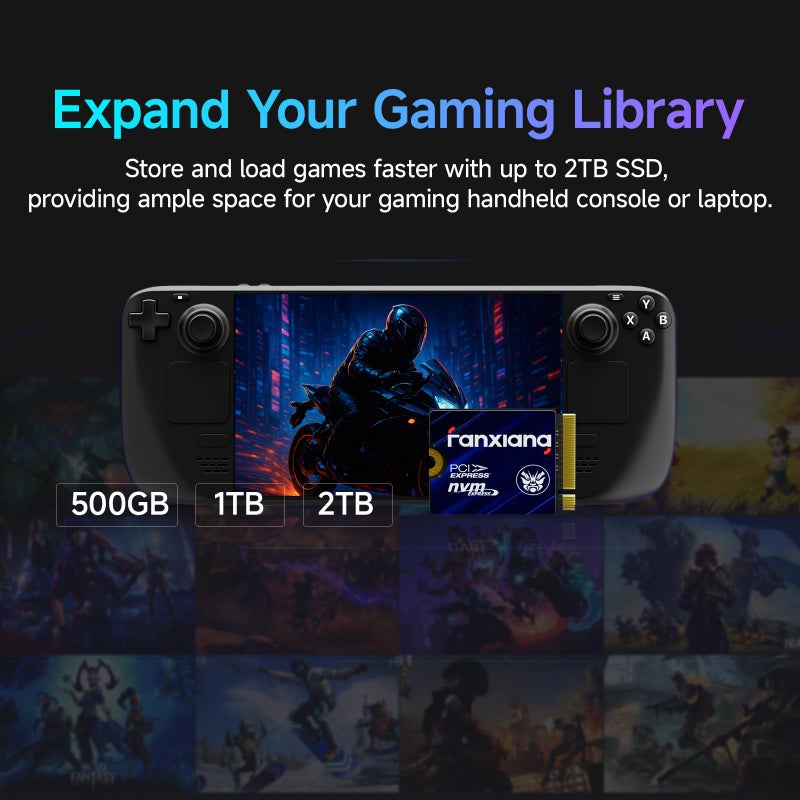 fanxiang فانشيانغ 500 جيجابايت M.2 2230 NVMe SSD، سرعة PCIe Gen 4x4 تصل إلى 4850 ميجابايت/ثانية، SSD 2230 متوافق مع ستيم ديك/ROG ألي/مايكروسوفت سيرفيس برو/أجهزة الكمبيوتر الصغيرة، S630 - Image 5