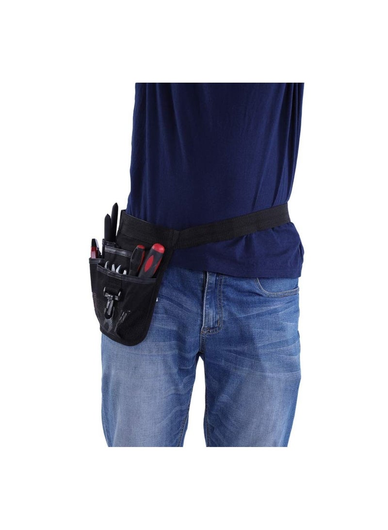 Tool Pockets, Multi Purpose Tool Bag Organizer, Multi Pockets Electrician Tool Pouch Bag, Multi Propose Waist Bag Thicken Belt, Oxford Materials, Waterproof, Multiple Storage Pockets(Black)