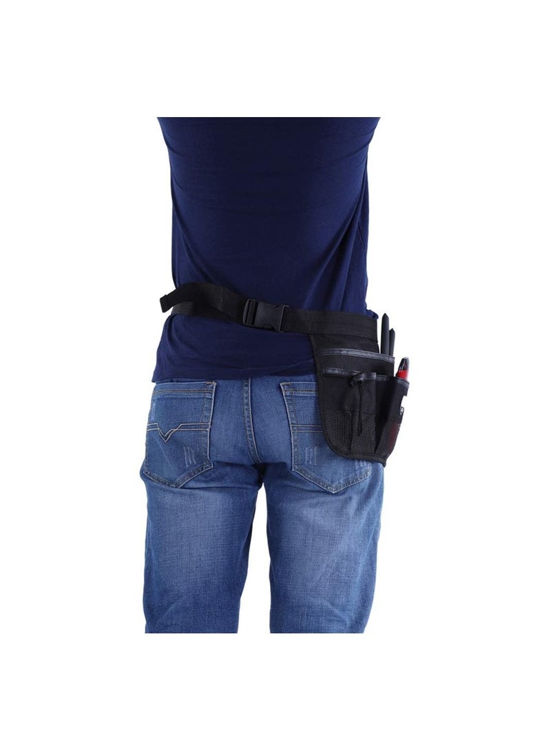 Tool Pockets, Multi Purpose Tool Bag Organizer, Multi Pockets Electrician Tool Pouch Bag, Multi Propose Waist Bag Thicken Belt, Oxford Materials, Waterproof, Multiple Storage Pockets(Black)