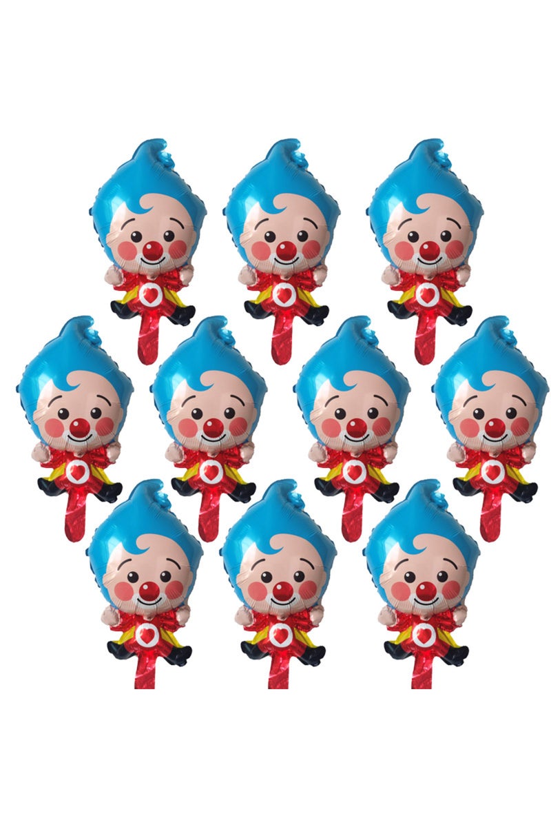 18inch style-1 10pcs mini Clown Foil Balloons Children Classic Toys Inflatable Balloon Birthday Air