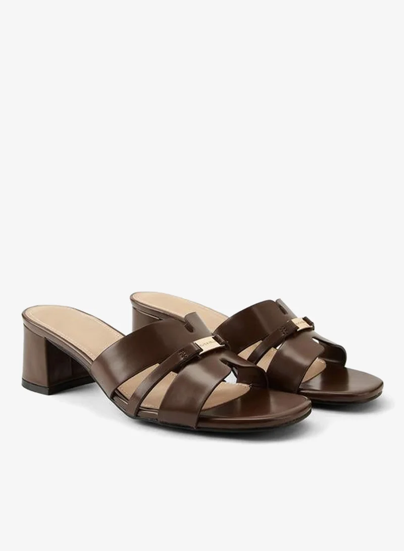 Flora Bella By Shoexpress Flora Bella Women'S Block Heel Slip-On Sandals