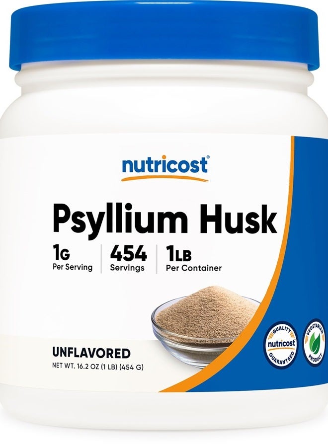 Nutricost Psyllium Husk Ground Powder (1lbs) - Gluten Free and Non-GMO - Image 1