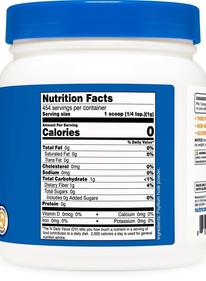 Nutricost Psyllium Husk Ground Powder (1lbs) - Gluten Free and Non-GMO - Image 5