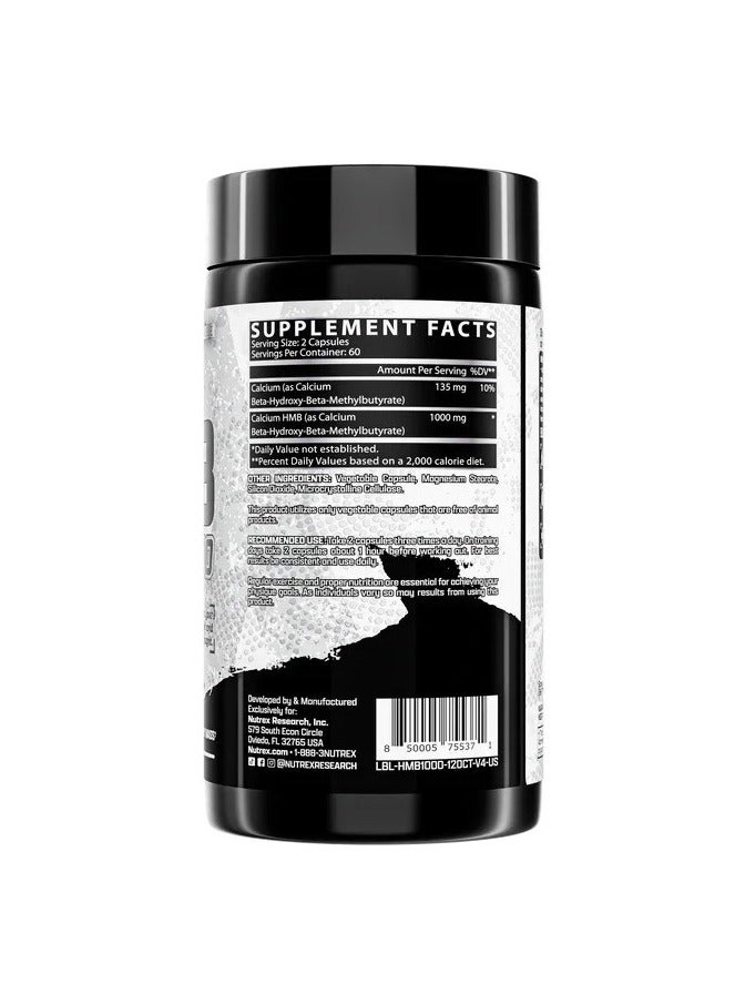 نورتكس ريسيرش HMB، 1000 ملغ، 120 كبسولة - Image 3
