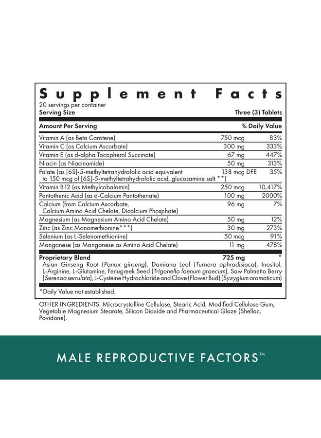 MICHAEL'S Health Naturopathic Programs Male & Female Reproductive Factors Couples' Pack - 60 Vegetarian Tablets Per Bottle - Nutrients for Conception Support - 20 Servings Per Bottle - Image 3
