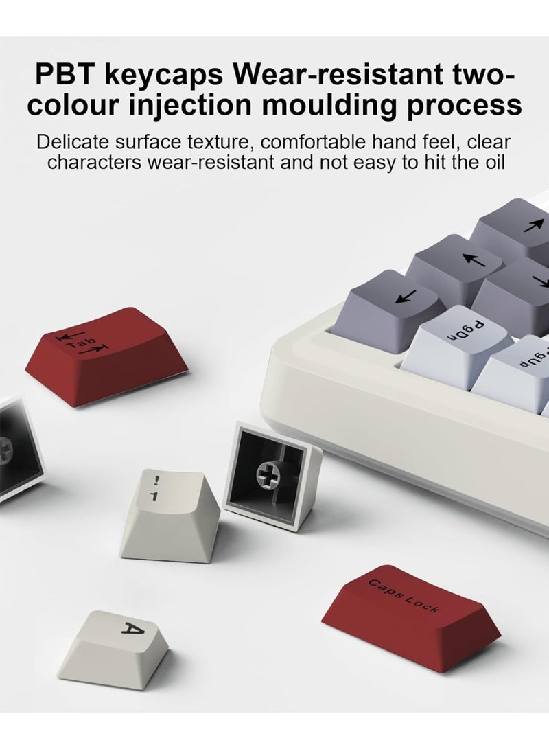 AULA لوحة مفاتيح ميكانيكية لاسلكية ثلاثية الوضع AU75 بتصميم مدمج 75% – لوحة مفاتيح للألعاب قابلة للتبديل مع مفتاح Star Vector، بلوتوث، 2.4GHz ووضع سلكي، إضاءة خلفية RGB للألعاب، الكمبيوتر واستخدام المكتب - Image 2