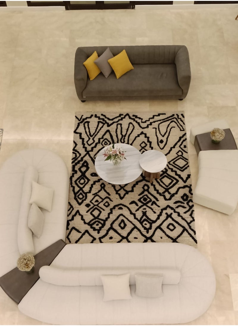 AURUM HOME Handknotted Carpets, Meticulously Handmade for Timeless Elegance AH026B Wool, Rectangle  - Image 1