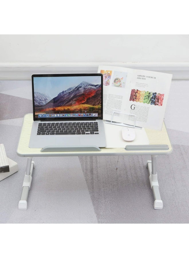 مكتب سرير أصلي قابل للتعديل للابتوب – حامل لابتوب محمول قابل للطي مع مروحة USB، إطار للقراءة ولوحة ماوس - Image 2