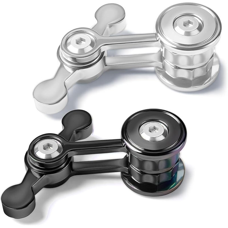 Chilvil Fidget Spinner for Adults,Easter Basket Stuffer Gift for Teen Boy Men Metal Silent Cool Gadgets Quiet Figette Office Desk Toy Anxiety Stress Calm Down Sensory Autism ADHD Valentines Day (Black+Silver) - Image 1