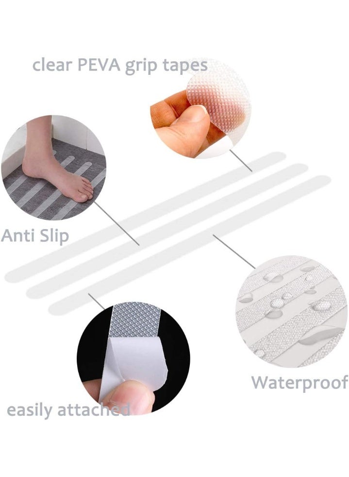 ملصقات حوض استحمام مقاومة للانزلاق 15 قطعة شرائط دش لاصقة غير قابلة تضيف قوة جذب لاحواض الاستحمام حمامات السباحة القوارب السلالم الاسطح الزلقة شفاف الحيوانات الأليفة - Image 4