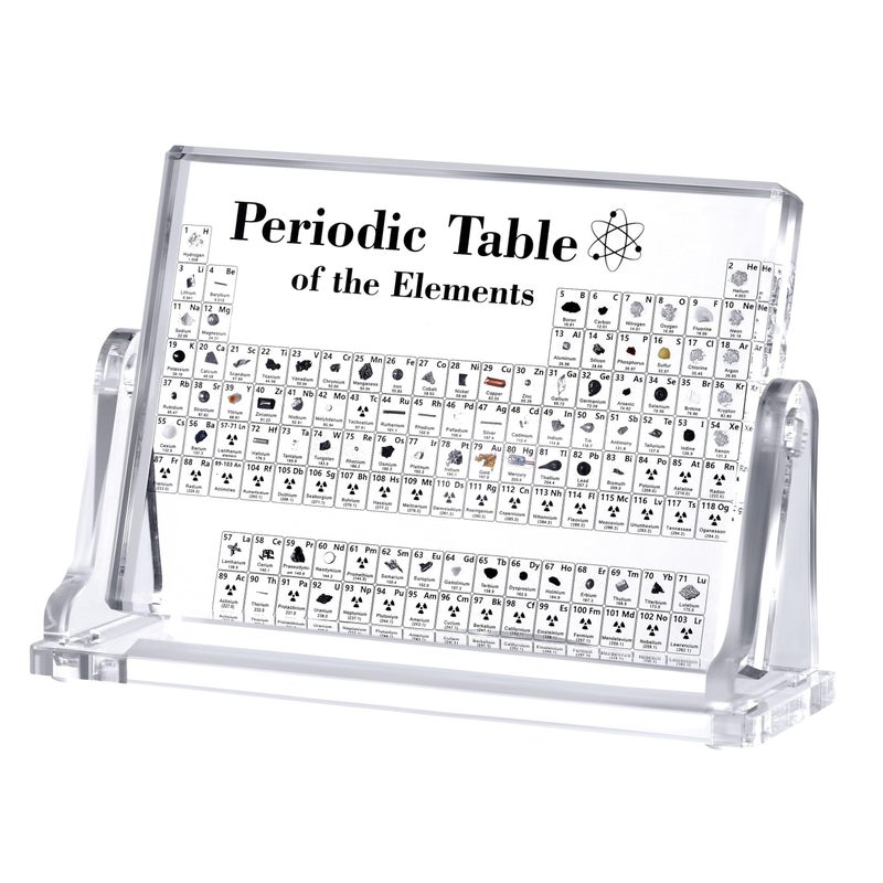 HeiMma Acrylic Periodic Table with Real Elements InsideSize 67 47 Valentines Day Gift for Kids for Science Lovers Science Teacher Student - Image 2