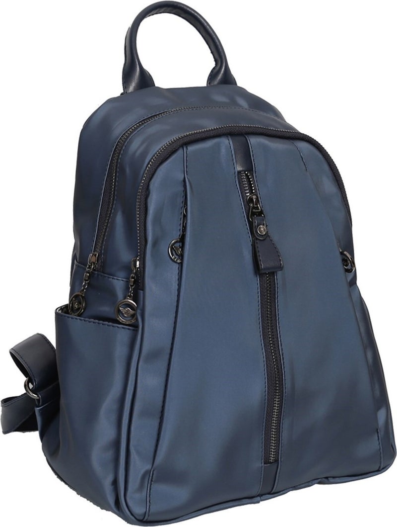 Çanta Trend Bag Trend Women Navy Blue Satin Leather Backpack  - Image 5