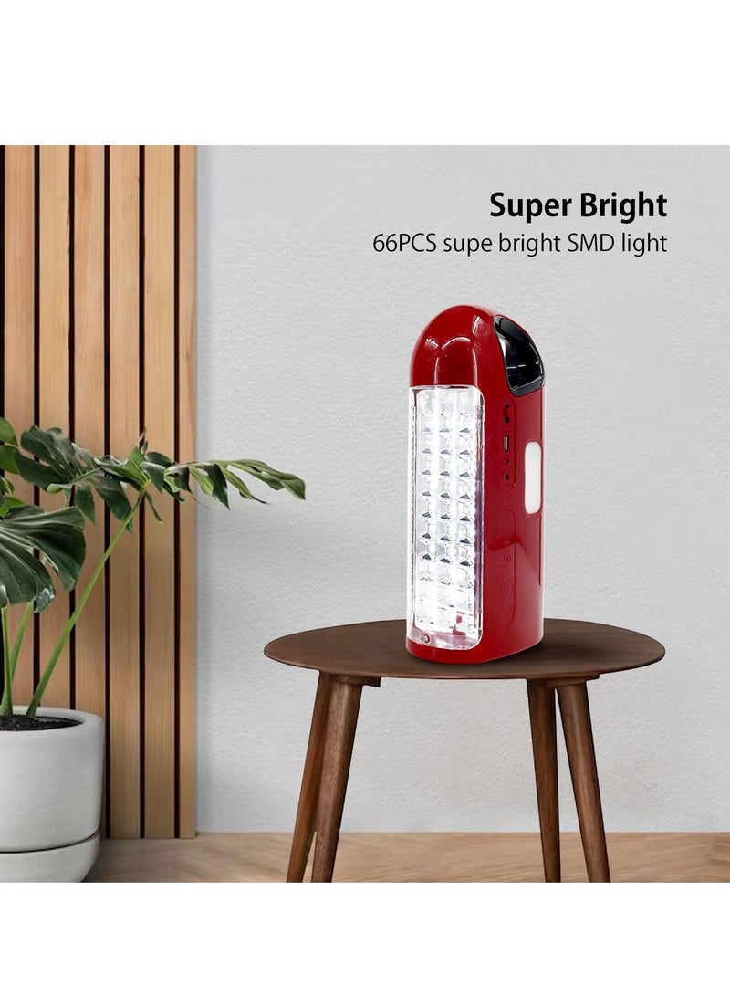 Mr. Light 66PCS Super Bright SMD Light Mobile USB Type Solar Jack Unbreakable Transparent Cover Emergency Lantern For Outdoor Hiking