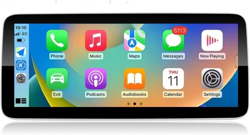 Vierex 12.3 Inch Car Stereo 12.3 inch Android Screen Suitable Both 9"/10" Size With Apple Carplay Android Auto Wireless WiFi DSP FM&AM BT AHD Camera Included Fast Interface (8+128GB Carplay Round) - Image 1