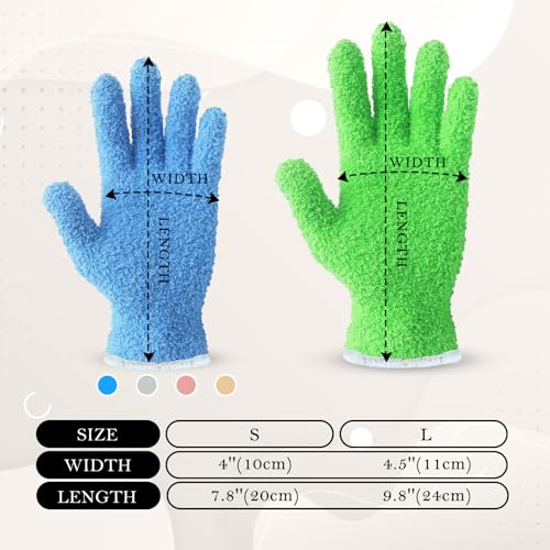 Evridwear Microfiber Plant Dusting Gloves Reusable Leaf Cleaning Glove for Houseplants,Blinds,Furniture and Small Objects - Image 5