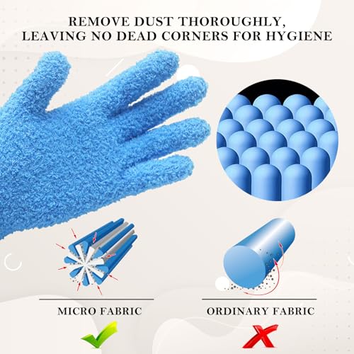 Evridwear Microfiber Plant Dusting Gloves Reusable Leaf Cleaning Glove for Houseplants,Blinds,Furniture and Small Objects - Image 2
