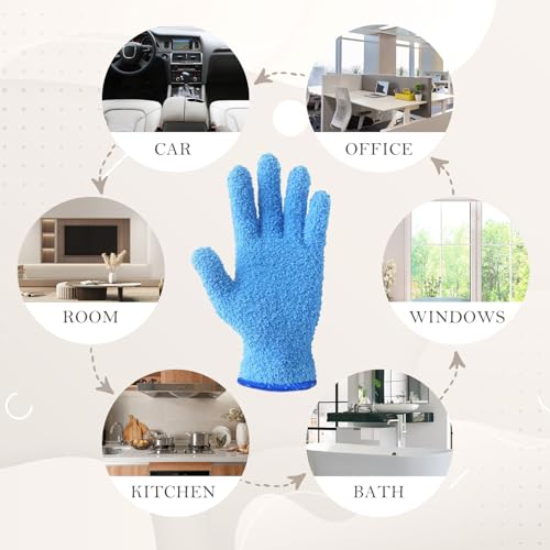 Evridwear Microfiber Plant Dusting Gloves Reusable Leaf Cleaning Glove for Houseplants,Blinds,Furniture and Small Objects - Image 4