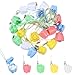 JIYIN 20 Pcs Tooth Necklace Boxes for Lost Teeth Organizer Cute Plastic Tooth Holder Cases Baby Milk Teeth Storage Case Colorful ToothFairy Box for Kids Keepsake Ornaments Accessories 5 Color A - Image 2