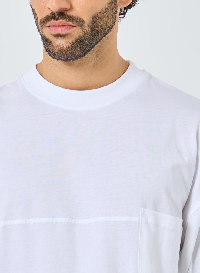 Styli Men White Heavy Jersey Boxy T-Shirt with Pocket - Image 3