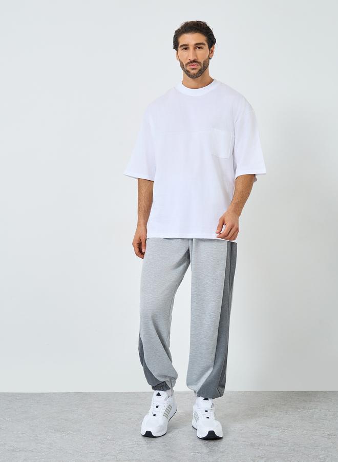 Styli Men White Heavy Jersey Boxy T-Shirt with Pocket - Image 2