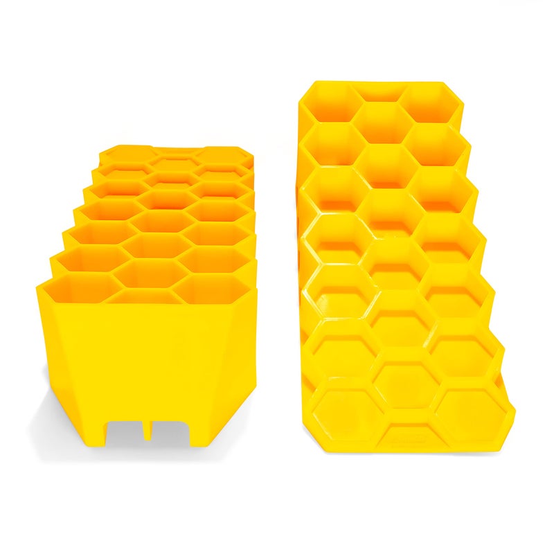 Camco Camper/RV Wedge Leveler - Adds Up to 3.25â€ of Lift - Features Heavy Duty Lightweight Honeycomb Design - Compatible w/RVs with Parking Brakes - 2-Pack (44580) - Image 2