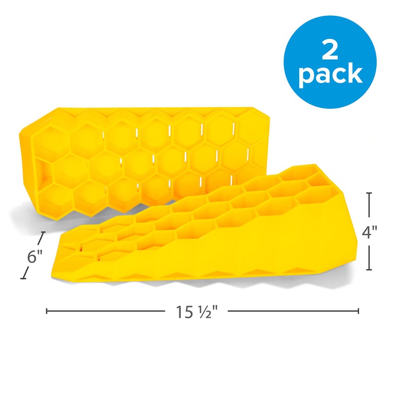 Camco Camper/RV Wedge Leveler - Adds Up to 3.25â€ of Lift - Features Heavy Duty Lightweight Honeycomb Design - Compatible w/RVs with Parking Brakes - 2-Pack (44580) - Image 4