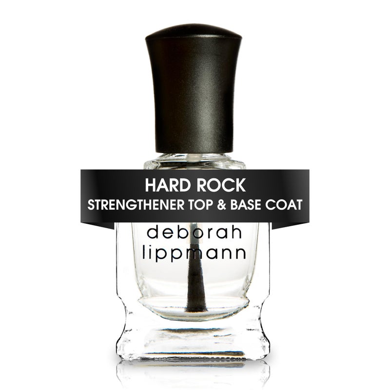 Deborah Lippmann Hard Rock Base and Top Coat | Promotes Healthy Growth for Soft Nails | Diamond Powder Strengthens and Protects Nail Polish | Clear, 50 Fl. Oz - Image 1