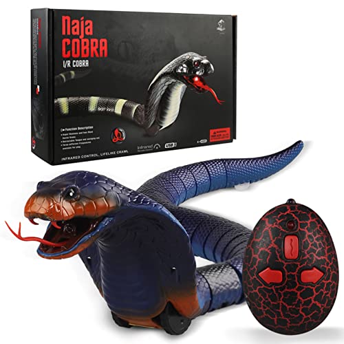 FauKait Remote Control Snake Toy RCRobot Electric Snake Toy Fast Moving of Fake Rattlesnake Christmas Halloween Toys Party Favor Gifts Joke Prank for Kids BoysBlue - Image 1