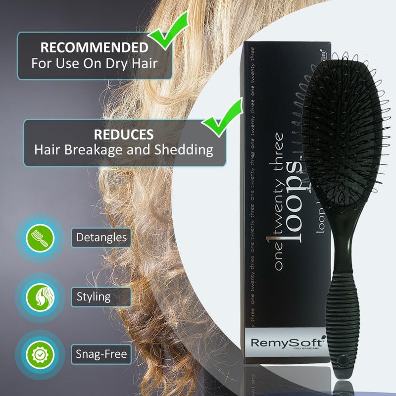 RemySoft One Twenty Three Loops - Loop Brush - Safe for Hair Extensions, Weaves and Wigs - Image 4