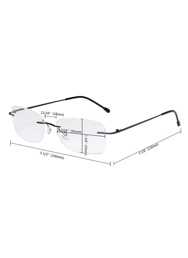 Eyekepper Frameless Reading Glasses Ladies Lightweight Rimless Readers Women Purple +1.25  - Image 3