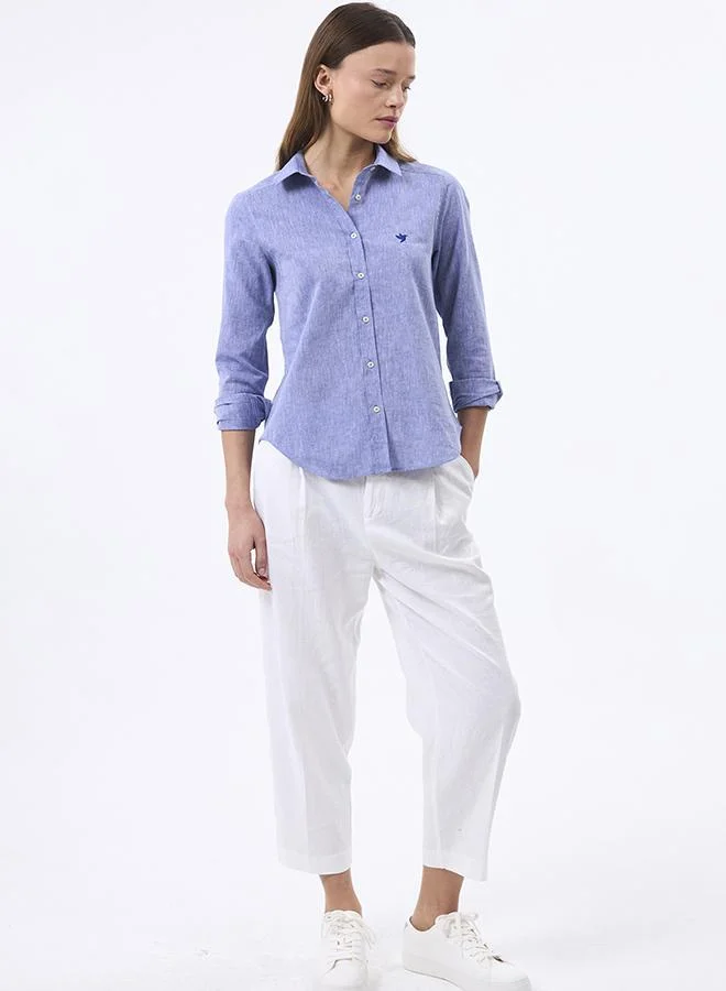 FELIX HARDY Sax Linen Blended Shirt for Women for Women | Best Price UAE