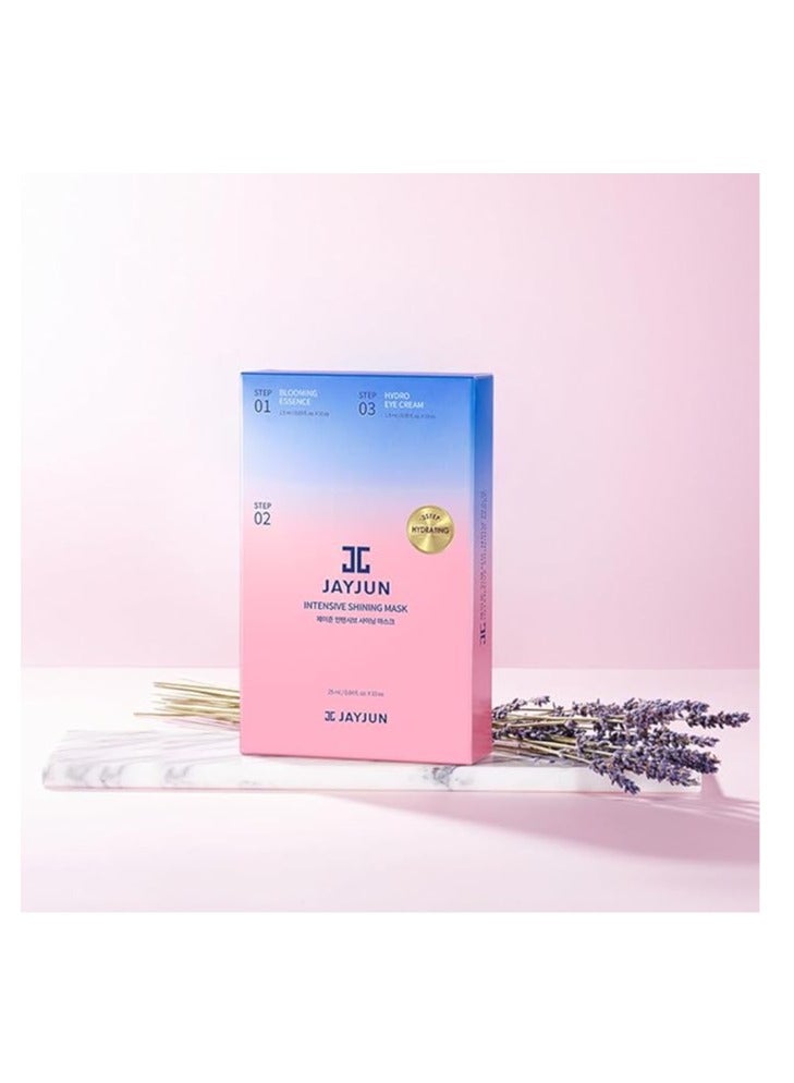 جاي جون JAYJUN Intensive Shining Mask with Lavender Extract (10 Pack)- 3-Step Hydrating Mask Korean Facial Mask - Image 2