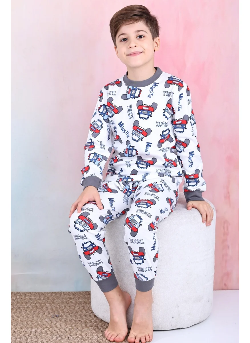 Mutlu City Boy/Baby 100% Cotton Pajama Set 1850-SMOKE