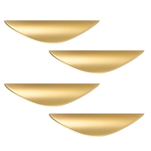 Primst Modern Light Brushed Cabinet Pulls, Furniture Hardware Collection, Cabinet Handles, Drawer Pulls, Door Pulls, Kitchen Cupboard Handle, Pack of 4 (Gold,M-4PCS) - Image 1