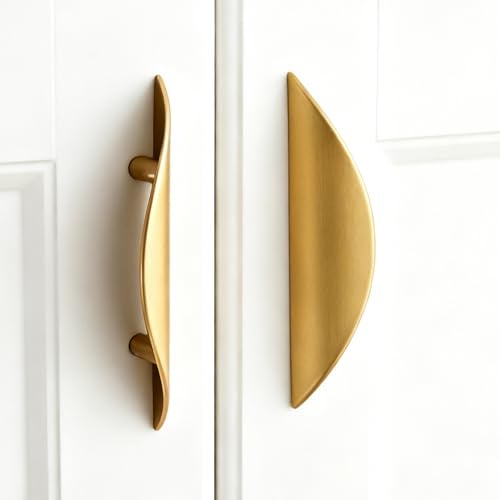 Primst Modern Light Brushed Cabinet Pulls, Furniture Hardware Collection, Cabinet Handles, Drawer Pulls, Door Pulls, Kitchen Cupboard Handle, Pack of 4 (Gold,M-4PCS) - Image 3