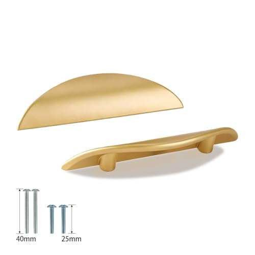 Primst Modern Light Brushed Cabinet Pulls, Furniture Hardware Collection, Cabinet Handles, Drawer Pulls, Door Pulls, Kitchen Cupboard Handle, Pack of 4 (Gold,M-4PCS) - Image 5