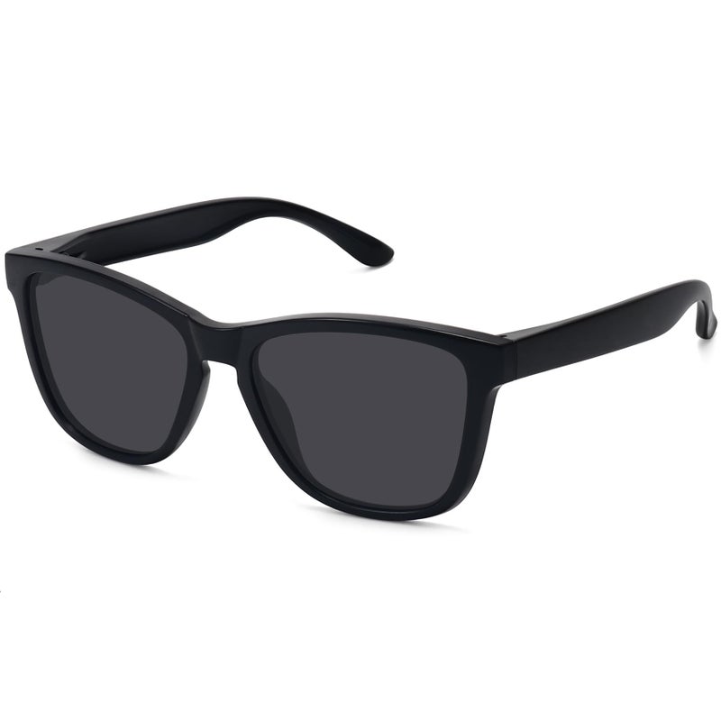 MEETSUN Polarized Sunglasses for Women Men Classic Retro Designer Style (Black, 54) - Image 1